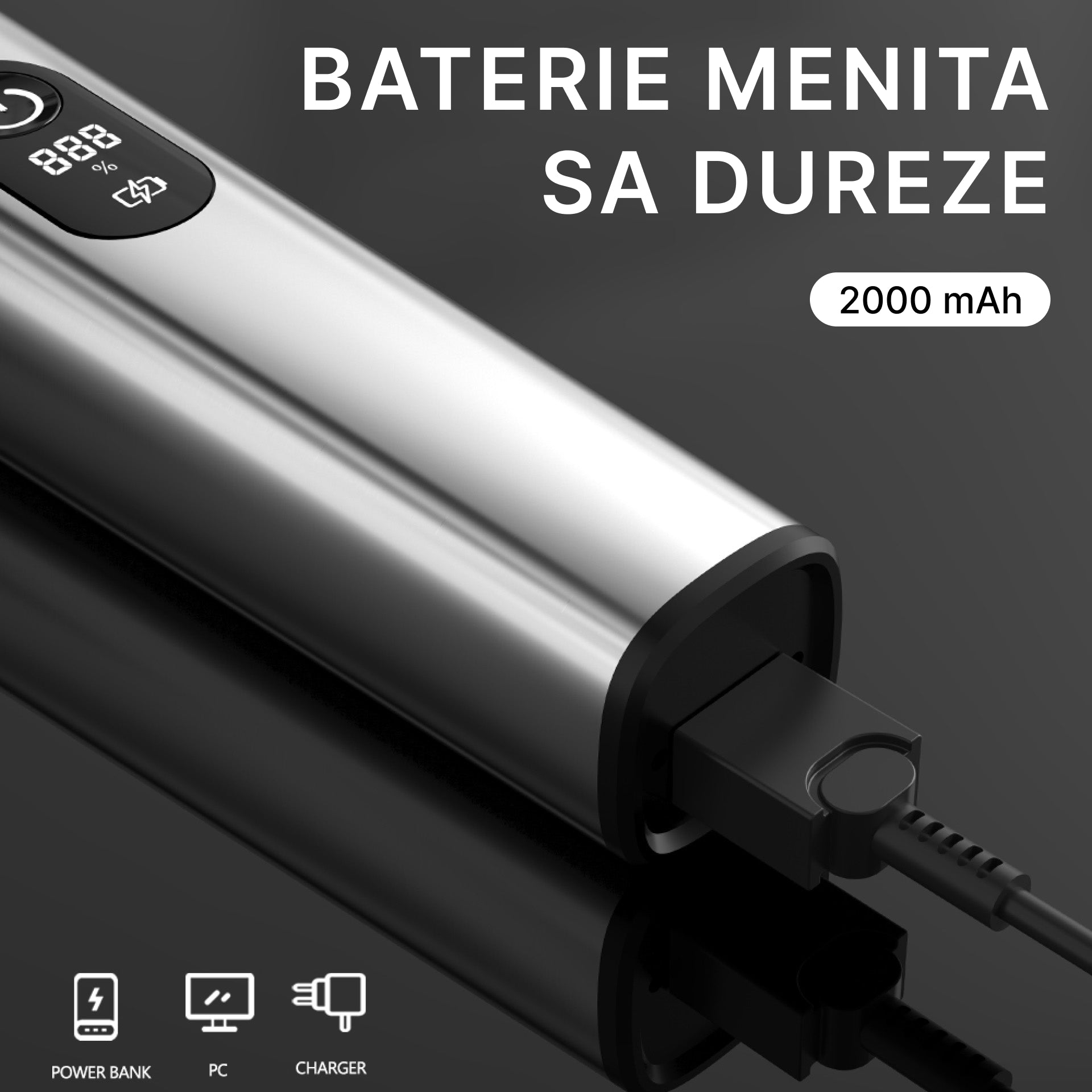 Masina de tuns si aparat de ras, Sellfluence All-in-One 16 in 1, par, barba, nas, inghinal si corp, rezistent la apa, wireless, 7000 rpm, autonomie 4-8 ore, negru/argintiu