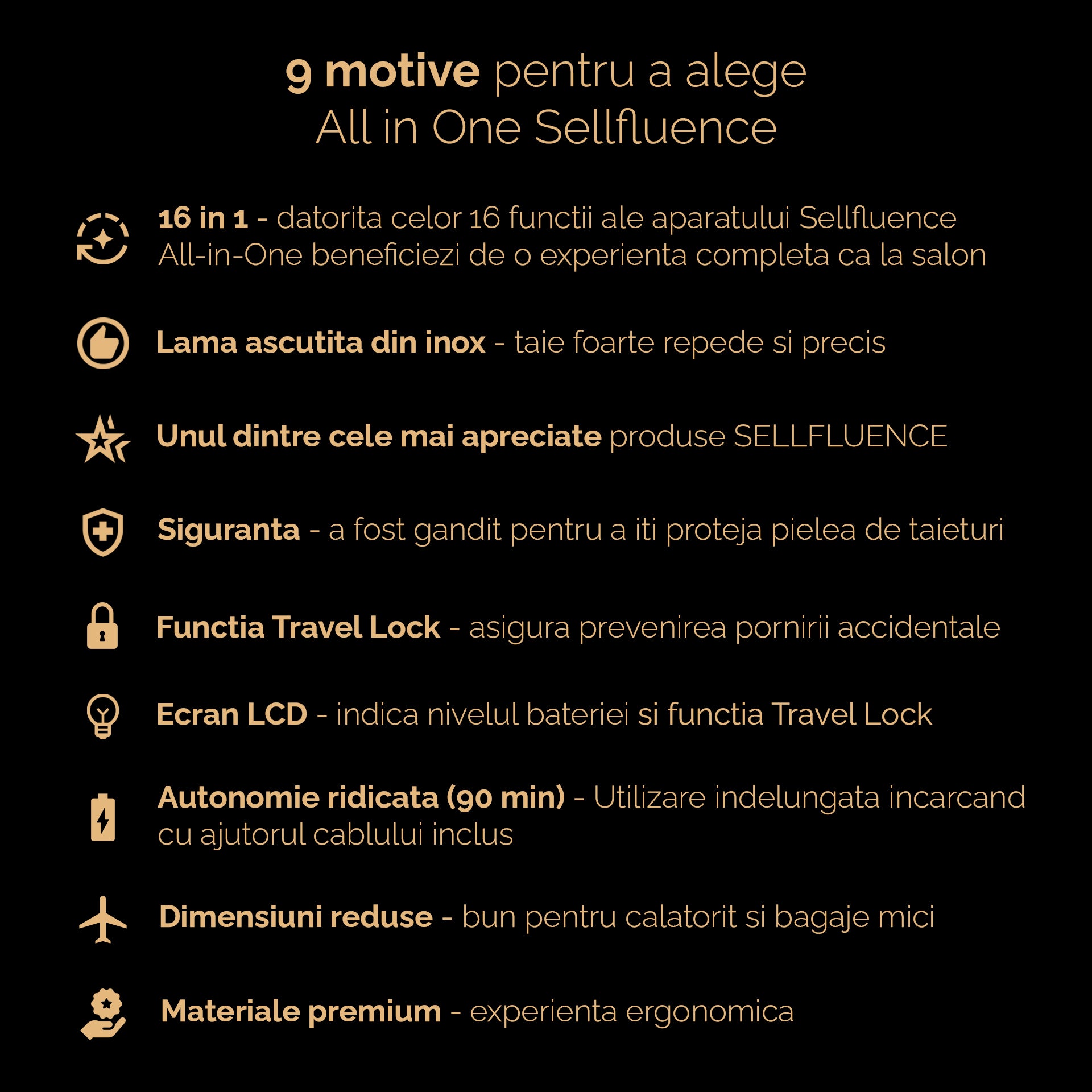 Masina de tuns si aparat de ras, Sellfluence All-in-One 16 in 1, par, barba, nas, inghinal si corp, rezistent la apa, wireless, 7000 rpm, autonomie 4-8 ore, negru/argintiu