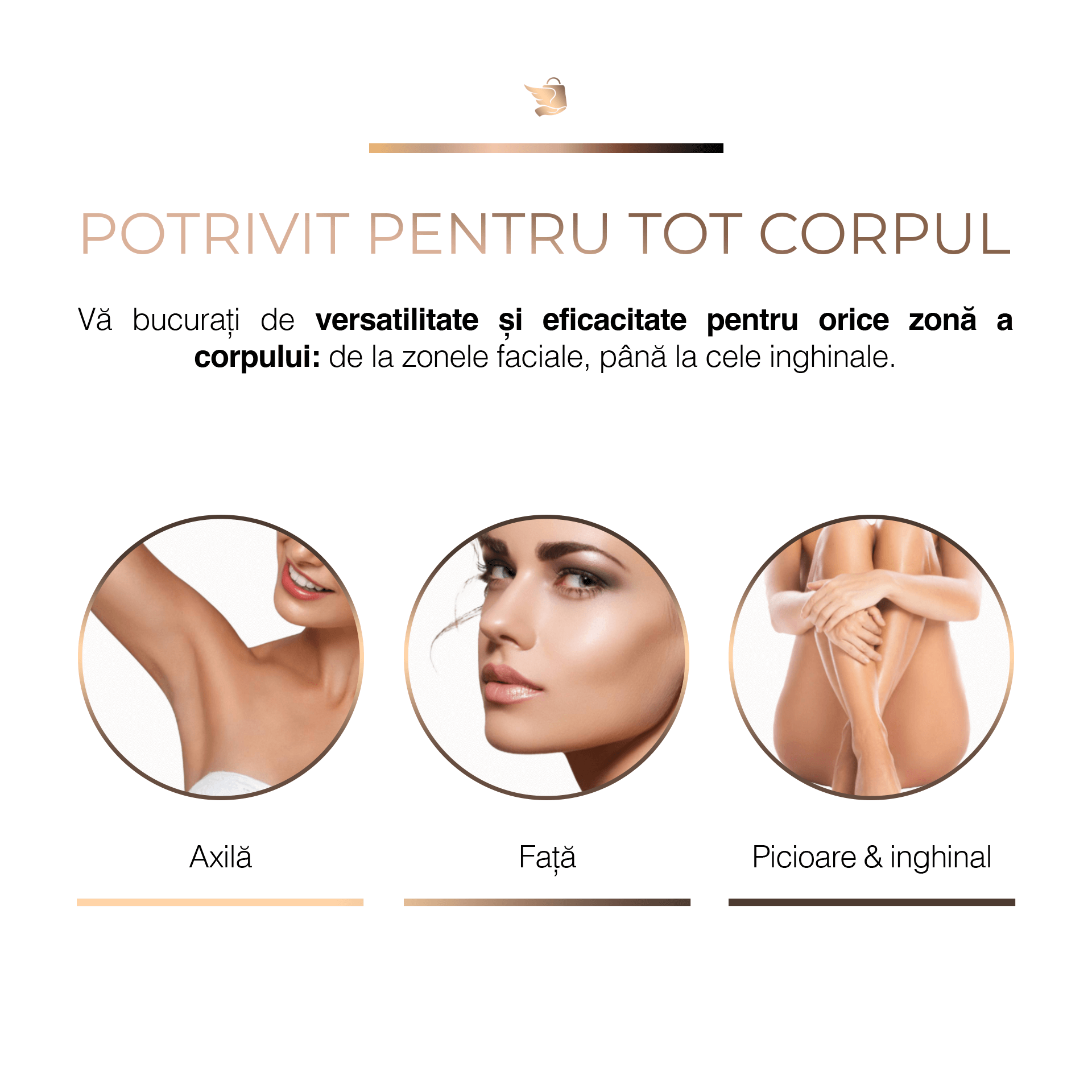 potrivit pentru tot corpul Va bucurati de versatilitate si eficacitate pentru orice zona a corpului de la zonele faciale pana la cele inghinale Epilator IPL Sellfluence, clasa Premium, 999.999 pulsatii, epilare definitiva, mod automat, pentru barbati si femei, indeparteaza parul permanent cu laser de pe corp, brate, picioare, axila, facial si inghinal, pentru uz casnic, senzor piele, negru lucios