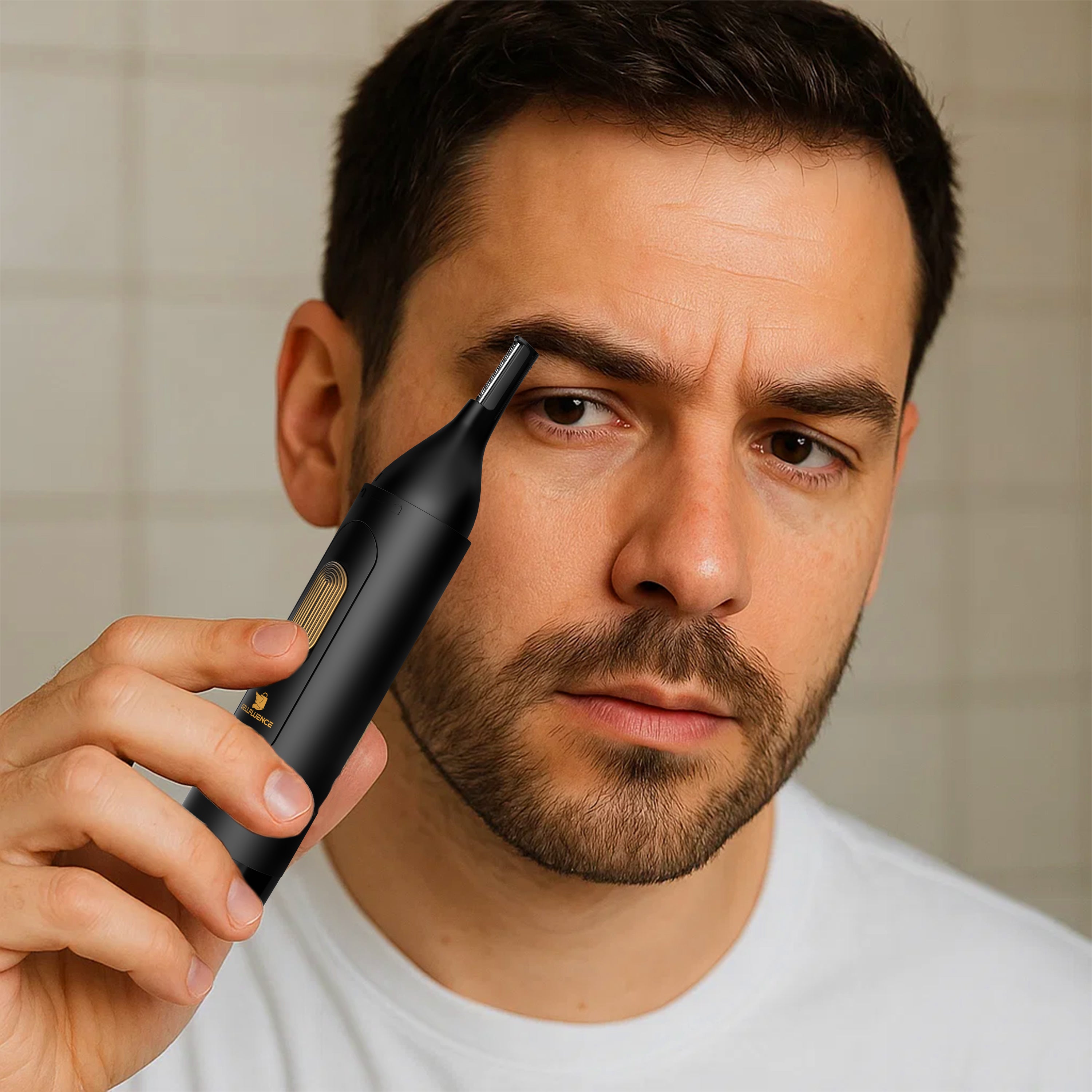 Masina de tuns pentru nas Sellfluence Nose Trimmer 3 in 1, multifunctional, cu cap separat pentru nas, sprancene si ras, rezistent la apa, wireless, 7000 rpm, autonomie 1-1.5h, incarcare USB Type C