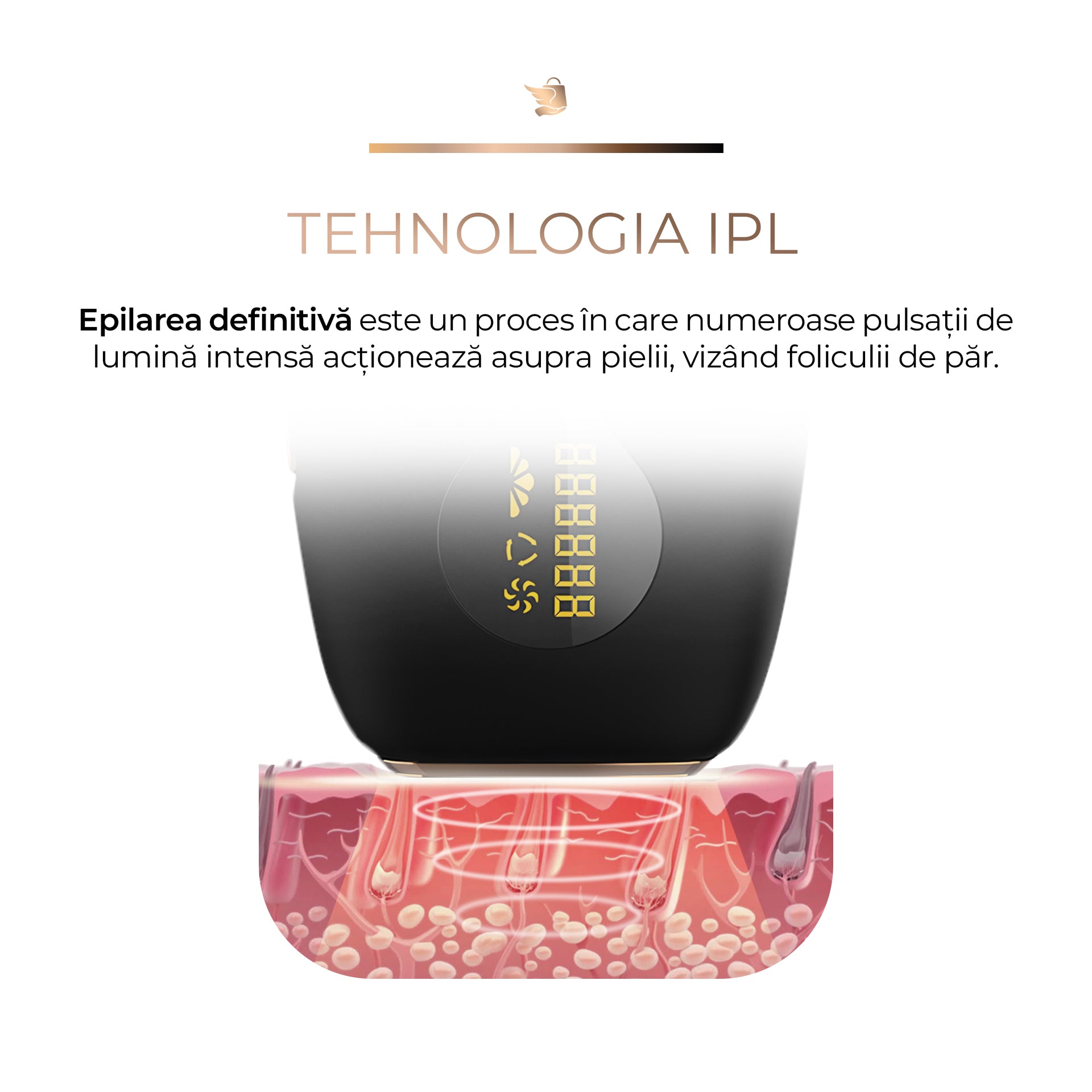 Epilator IPL Sellfluence ICE-COOL 4 in 1, epilare definitiva fara durere, 999.999 pulsatii, mod automat, pentru barbati, femei, indeparteaza parul permanent de pe corp, brate, picioare, axila, facial si inghinal, senzor piele